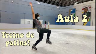 Minha segunda aula de patinação artística no gelo 2 [upl. by Ainesej]