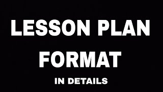 Lesson plan format bscnursing lessonplan nursingstudent [upl. by Atirehs]