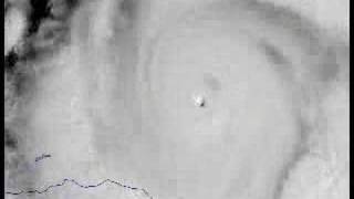 Hurricane WILMA  CloseUp Visible Satellite Loop [upl. by Lemuela]