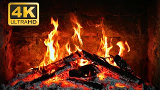 🔥 Fireplace 4K UHD 12 HOURS Realistic Crackling Fire Sounds to Create a Calm and Cozy Home [upl. by Elvia]