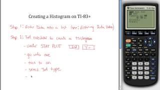 TI83 Creating a Histogram [upl. by Hiamerej227]