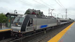 Full HD 60FPS Two Trains at Red Bank with ALP46s 91023 [upl. by Aniretac]