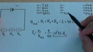 Resolver un circuito en serie intensidad voltaje y resistencia [upl. by Wons]