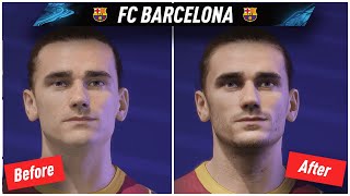 FIFERs FIFA 21 Realism Mod vs Default FIFA Faces Comparison  FC Barcelona [upl. by Notsyrb768]