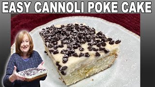 CANNOLI POKE CAKE Bake With Me An Easy amp Delicious Italian Inspired Holiday Cake Recipe [upl. by Qerat]