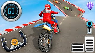 Dirt Bike Mega Ramp Extreme Racing  GT Crazy Car Stunt Games 3D  Android Gameplay [upl. by Schaffel]