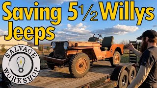 RESCUING 1940s Willys Jeeps with my Brothers  Saving a Mans LIFETIME Collection of Willys [upl. by Haletky]