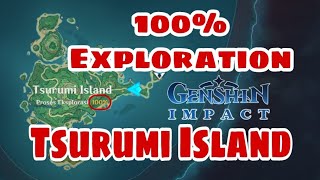 100 Explorasi Tsurumi Island Inazuma  Genshin Impact Indonesia [upl. by Amian692]