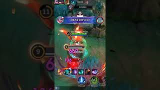 Aamon Solo gameplay New Build Damage 🧐 subscribe plz channel support mlbb hype aamon indonesia [upl. by Harlen34]