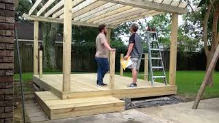 Deck  Pergola Build  Timelapse amp Tour  Summer 2020 [upl. by Recneps]