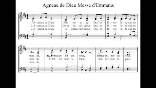 Agneau de Dieu Messe dEmmaüs mscore open shot [upl. by Leuqer]