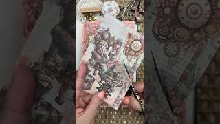 🤎 STEAMPUNK 🤎 ASMR Scrapbook Journal With Me shorts [upl. by Piper]