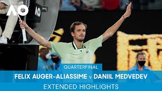 Felix AugerAliassime v Daniil Medvedev Extended Highlights QF  Australian Open 2022 [upl. by Nevin]