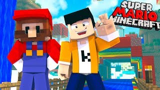 AMAZING SUPER MARIO MINECRAFT WORLD  Minecraft PE Gameplay [upl. by Anidnamra493]