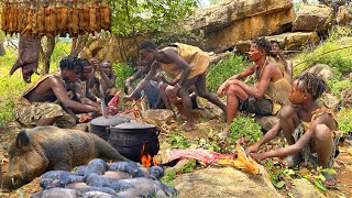 See How Hadzabe Successful Hunt and Cook Their Prey  Tradition [upl. by Shandee]