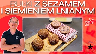 Kasia Gotuje Keto  Bułki z sezamem i siemieniem lnianym [upl. by Nasar]