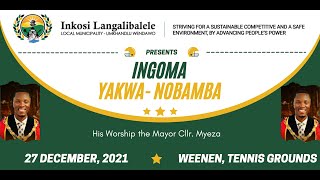 Ingoma Yakwa Nobamba  UMeya uCllr Myeza we INkosi Langalibalele engena e stage ngengoma [upl. by Philippine]