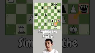 Simplify the Position if you Have Material Advantage chess chessstrategy [upl. by Yenolem]