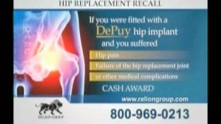 DEPUY HIP REPLACMENT TV AD Class Action Lawsuit [upl. by Maitland]