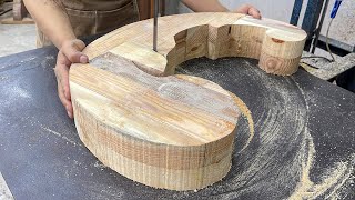 Young Carpenter Transforms Pallet Wood Into Stunning Curved Legged Workbench  Pallet Wood Project [upl. by Nodearb]