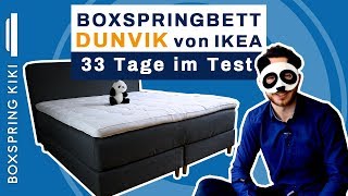 Boxspringbett Dunvik Test von Ikea  Mit Fazit nach 33 Nächten 🐼 [upl. by Sven]