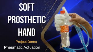 Demonstration of Soft Prosthetic Robotic Hand with Pneumatic Actuation [upl. by Ahsirhcal582]