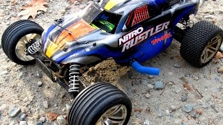 Extreme Big Air Nitro Powered Rc Stunt Jump In Sand Dunes Traxxas Nitro Rustler 25 Truck [upl. by Qifar662]