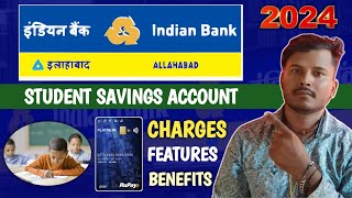 Indian Bank Kishore Student Savings Account Charges features 2024  Indian bank transaction limit [upl. by Jeri]