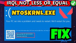 NTOSKRNLEXE BSOD in Valorant blue screen Fix [upl. by Jackelyn547]