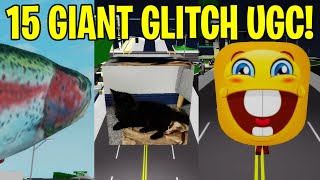 NEW 15 GIANT UGC GLITCHBUG ITEMS IN BROOKHAVEN IDCODES ROBLOX [upl. by Hsirt]