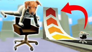 MY DOG VS GIGANTIC RAMP Turbo Dismount [upl. by Dewees]