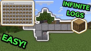 BEST SIMPLE 121 AUTOMATIC TREE FARM TUTORIAL in Minecraft Bedrock MCPEXboxPSSwitchPC [upl. by Melliw806]