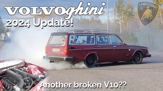 Volvoghini 2024 Update Volvo 245 with Lamborghini V10 is this also broken now [upl. by Omle]