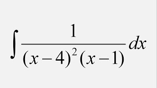 Integration by Partial Fractions Integral of 1x  42x  1 dx [upl. by Gunner635]