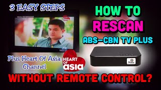 HOW TO RESCAN YOUR TV PLUS WITHOUT REMOTE 3 EASY STEPS [upl. by Briana]