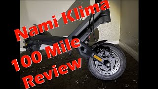 Nami Klima Electric Scooter 100 Mile Review [upl. by Nidla]