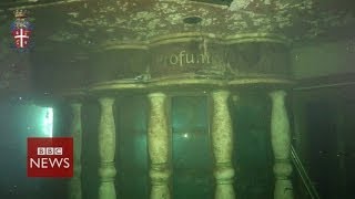 Costa Concordia underwater footage  BBC News [upl. by Waters]