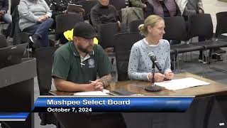 Mashpee Select Board  10072024 [upl. by Aip]