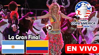 Presentación Shakira Final Copa América 2024 en vivo medio tiempo Argentina vs Colombia donde ver [upl. by Garvey]