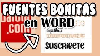 Como descargar fuentes bonitas para word [upl. by Tatum]