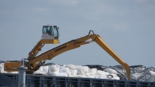 Sandumschlag mit Bagger Liebherr 934 Long Reach [upl. by Christal]