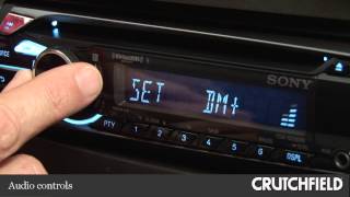 Sony CDXGS500R CD Receiver Display and Controls Demo  Crutchfield Video [upl. by Assennev]