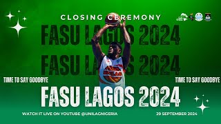 Closing Ceremony  FASU Lagos 2024 [upl. by Tristis]