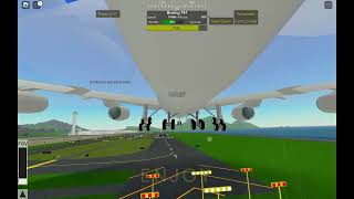 Awesome B747 Heavy Crosswind Butter Landing In PTFS swiss001landing [upl. by Hengel]