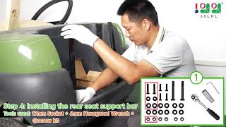 Club Car Precedent Golf Cart Flip Folding Rear Seat Kit Installation videogolf golfcart clubcar [upl. by Euell]