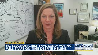 NC election chief says early voting will start on time despite Hurricane Helene [upl. by Artenehs]