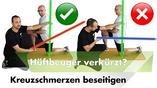 Die EINE Übung gegen Schmerzen im unteren Rücken bitte teste Sie  Hüftbeuger dehnen [upl. by Abert458]