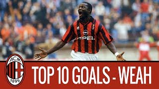 George Weahs top 10 goals for AC Milan [upl. by Sheley]