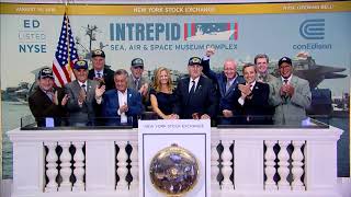 Intrepid Museum Rings NYSE Opening Bell [upl. by Bouton]