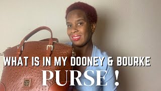 Unveiling Whats Inside My Ostrich Domed Satchel   Dooney amp Bourke Purse [upl. by Haelat598]